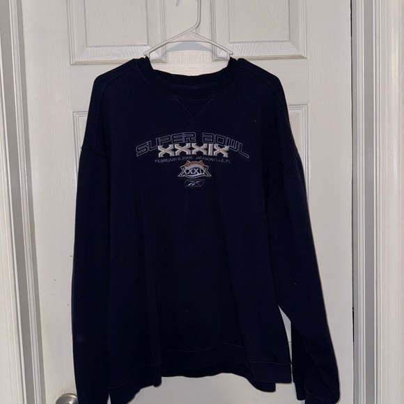Super Bowl XXXIX Embroidered REEBOK Crewneck - Picture 1 of 3